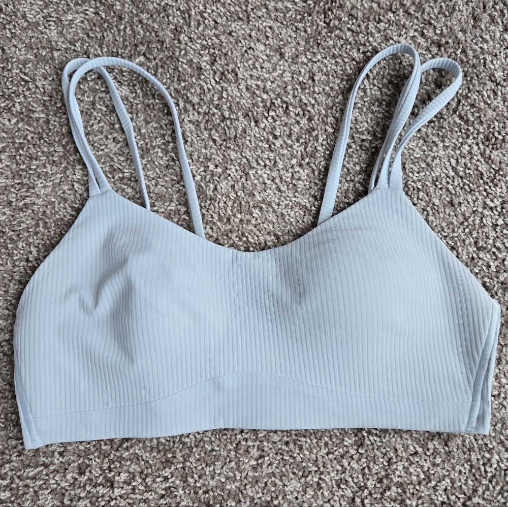Lululemon like a cloud bra ribbed powder blue 6